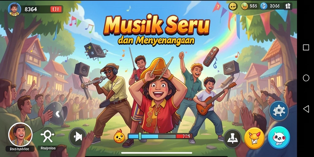 Tangkapan layar utama 8364 menampilkan gameplay yang menarik di dunia musik.