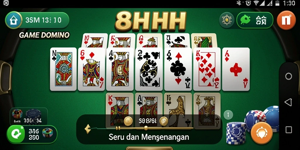 Screenshot gameplay 8HHH menampilkan keseruan bermain Domino.