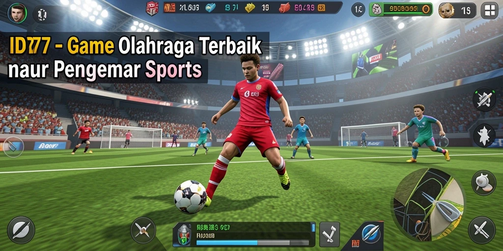 Screenshot utama IDR77 yang menunjukkan gameplay olahraga yang seru.