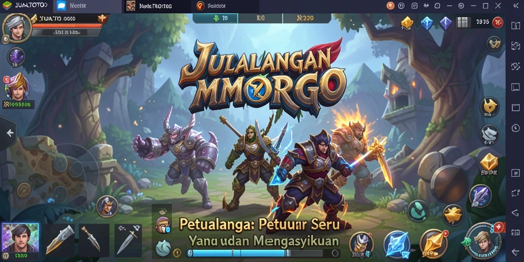 Tampilan gameplay mendebarkan di JUALTOTO yang menampilkan aksi multiplayer.