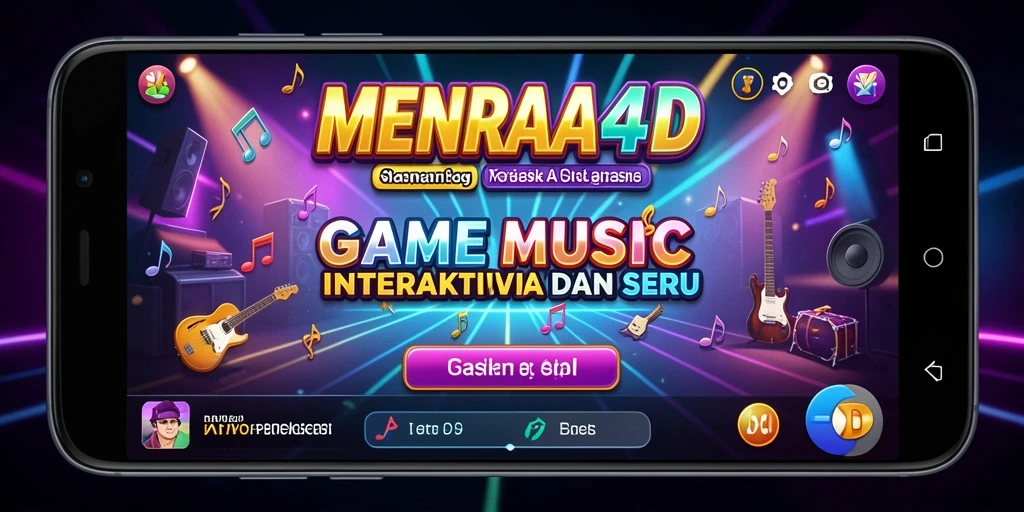 Tampilan gameplay <strong>MENARA4D</strong> yang penuh warna dan dinamis.