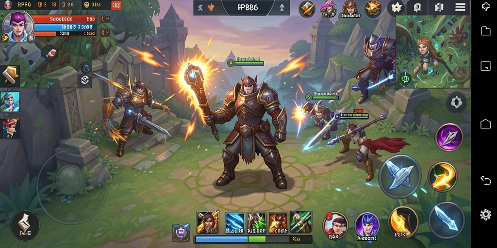 Tampilan gameplay RP886 yang menarik dan strategis.