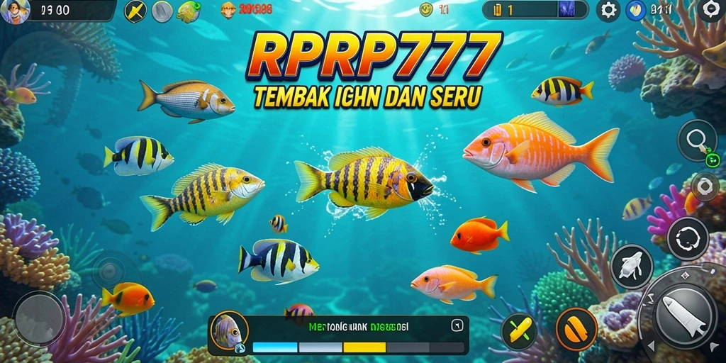 Tampilan gameplay RPRP777 dengan aksi menembak ikan yang seru.