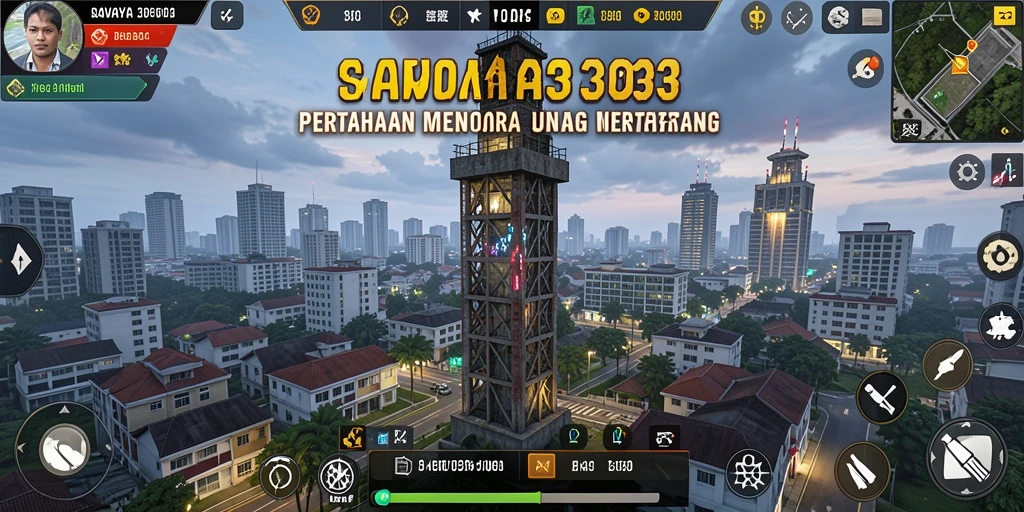 Tampilan gameplay dinamis SAVAYA303 dalam Tower Defense.