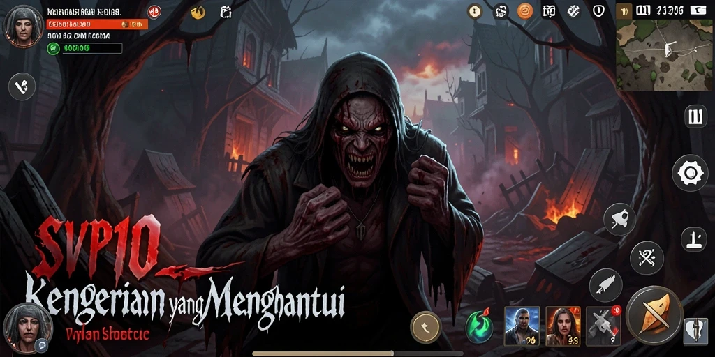 Gameplay SVIP10 menampilkan suasana mencekam dan makhluk mengerikan.