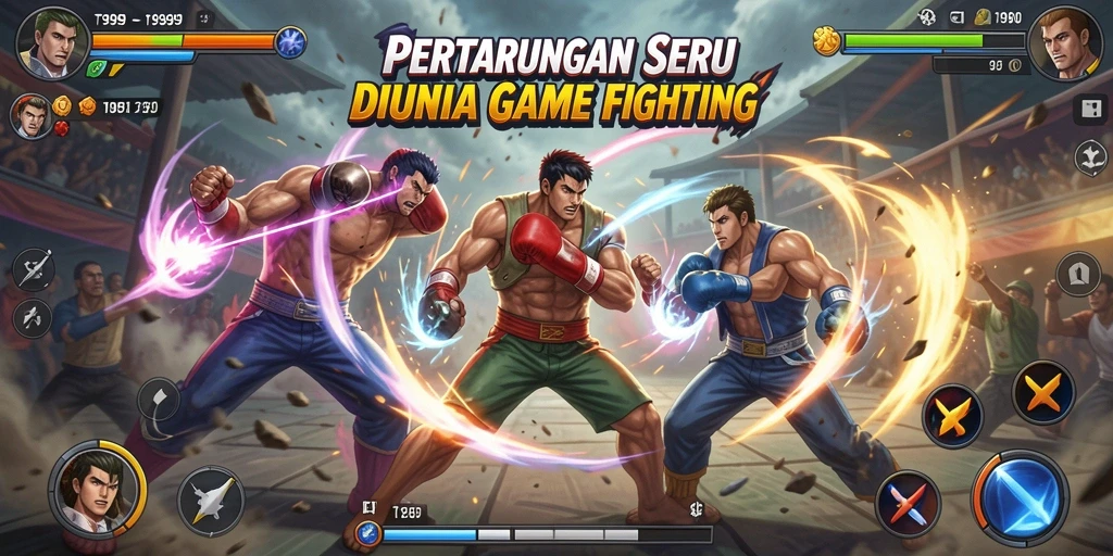 Tampilkan gameplay Fighting yang seru dan menegangkan di T9999.