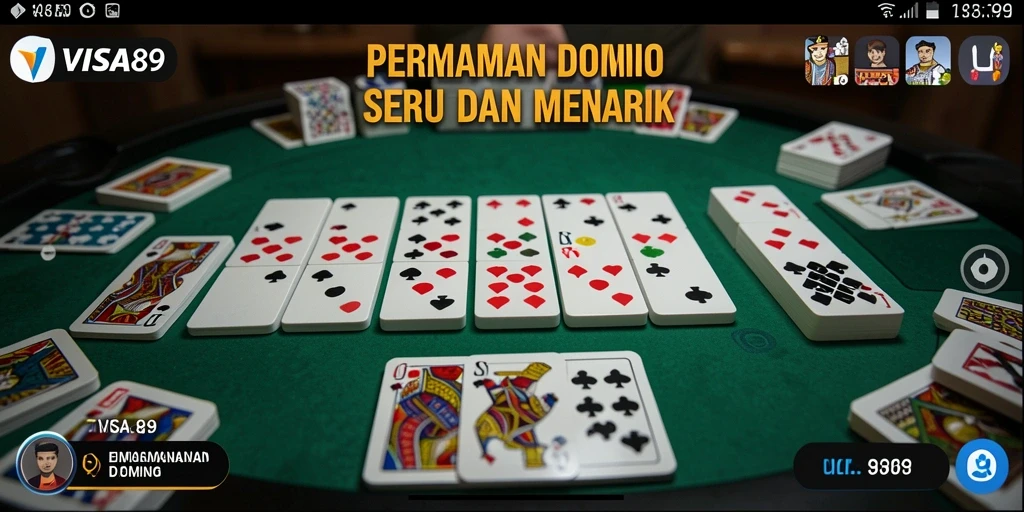Tampilan gameplay Domino yang mengasyikkan di VISA89.