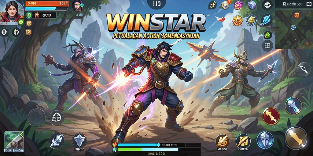 Tampilan gameplay seru dan mengasyikkan di WINSTAR.